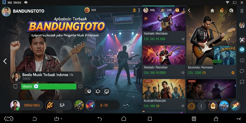 Screenshot BANDUNGTOTO menampilkan fitur aplikasi musik yang menarik.