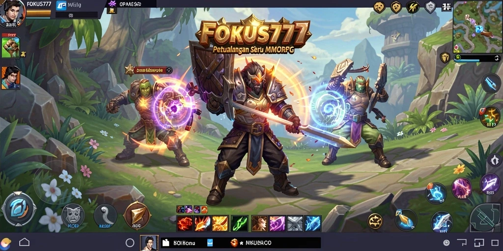 Screenshot gameplay FOKUS777 yang menampilkan aksi seru di dunia MMORPG.