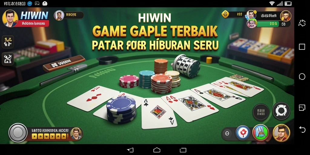 Screenshot gameplay HIWIN menampilkan suasana seru permainan Gaple.