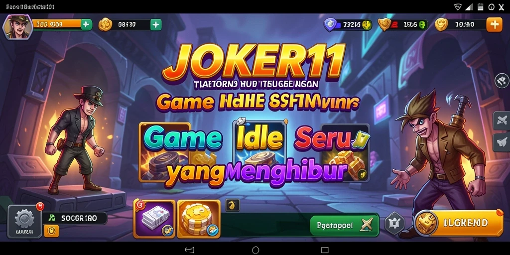 Screenshot gameplay <strong>JOKER11</strong> menunjukkan karakter yang aktif mengumpulkan item.