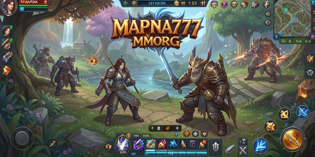 Screenshot gameplay MAPNA777 menunjukkan aksi seru dalam dunia MMORPG.