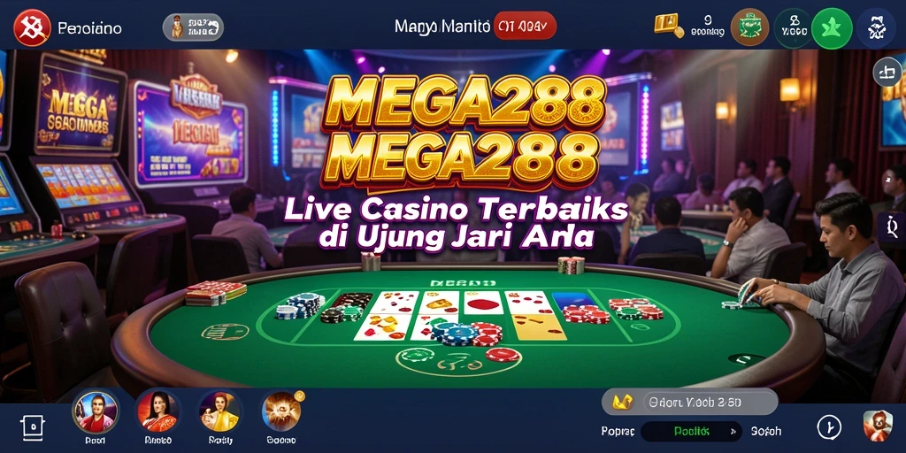 Tampilan gameplay Live Casino yang mendebarkan di MEGA288.