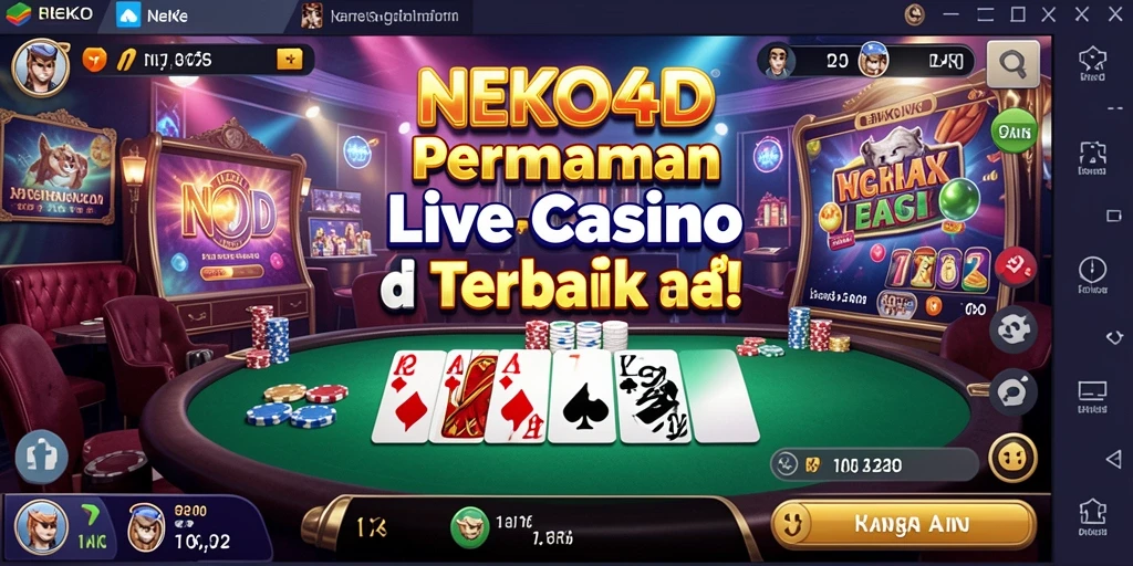 Tampilan gameplay Live Casino yang mendebarkan di NEKO4D.