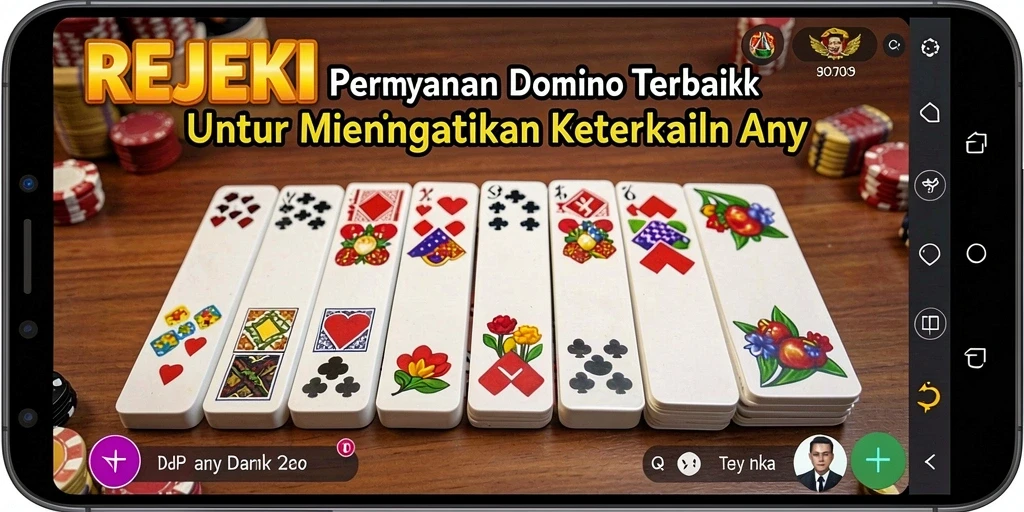 Gameplay seru dalam aplikasi Domino REJEKI.