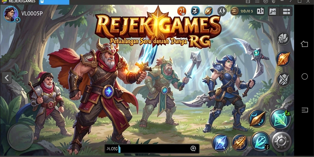 Tampilan gameplay menakjubkan dari REJEKIGAMES RPG.