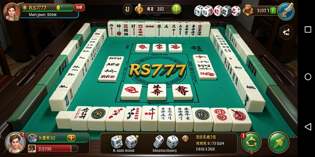 Screenshot utama RS777 menampilkan gameplay Mahjong yang menarik.