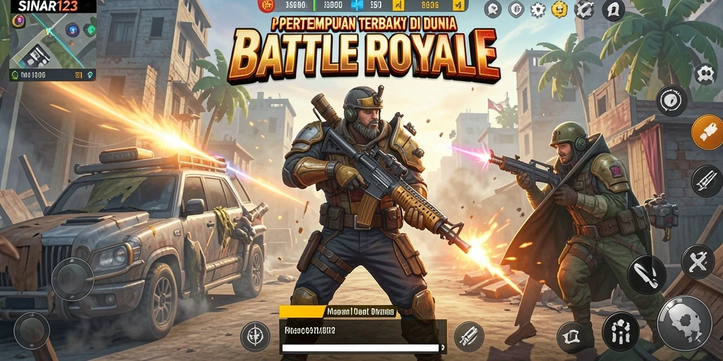Screenshot gameplay epik dari pertarungan di SINAR123.
