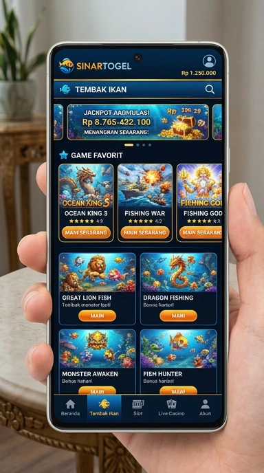 Layar detail aplikasi sinartogel yang informatif.